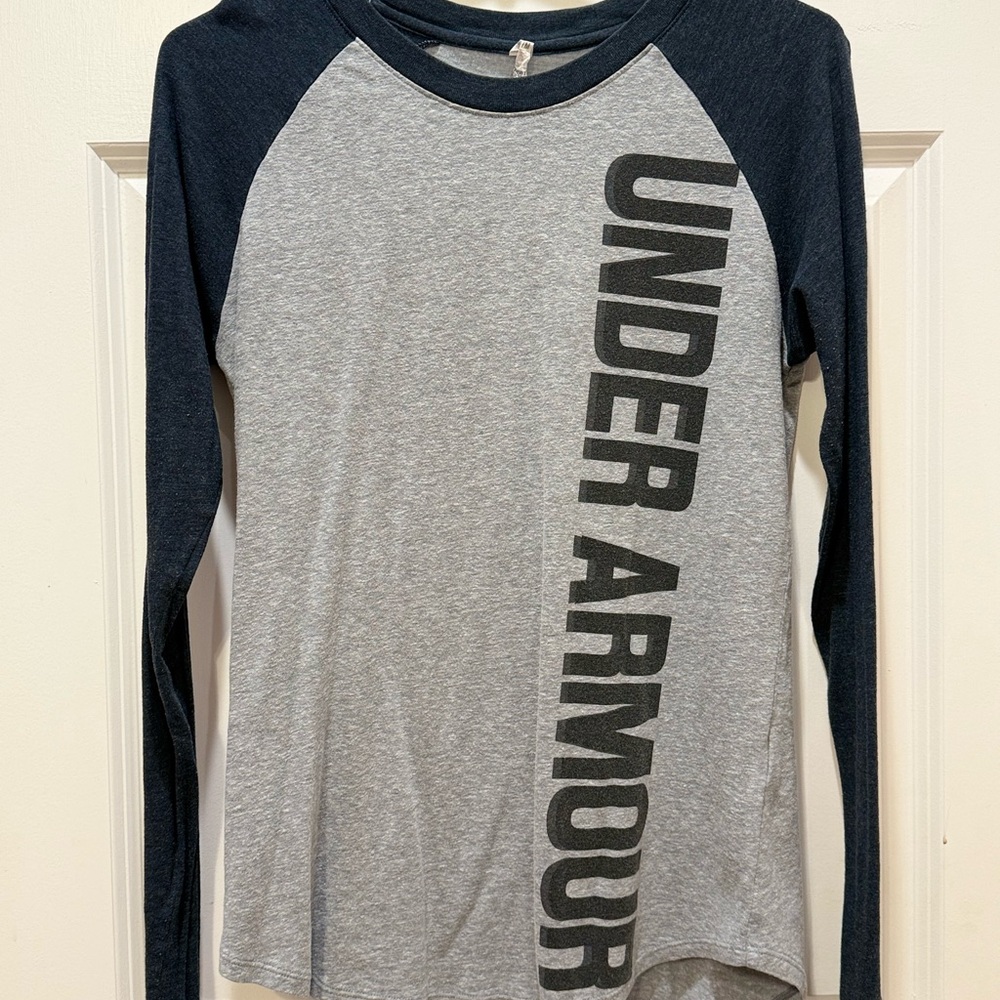 Under Armour Gray and Navy Long Sleeve Tee
